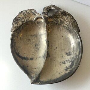 Vintage Pewter Peach Trinket Dish